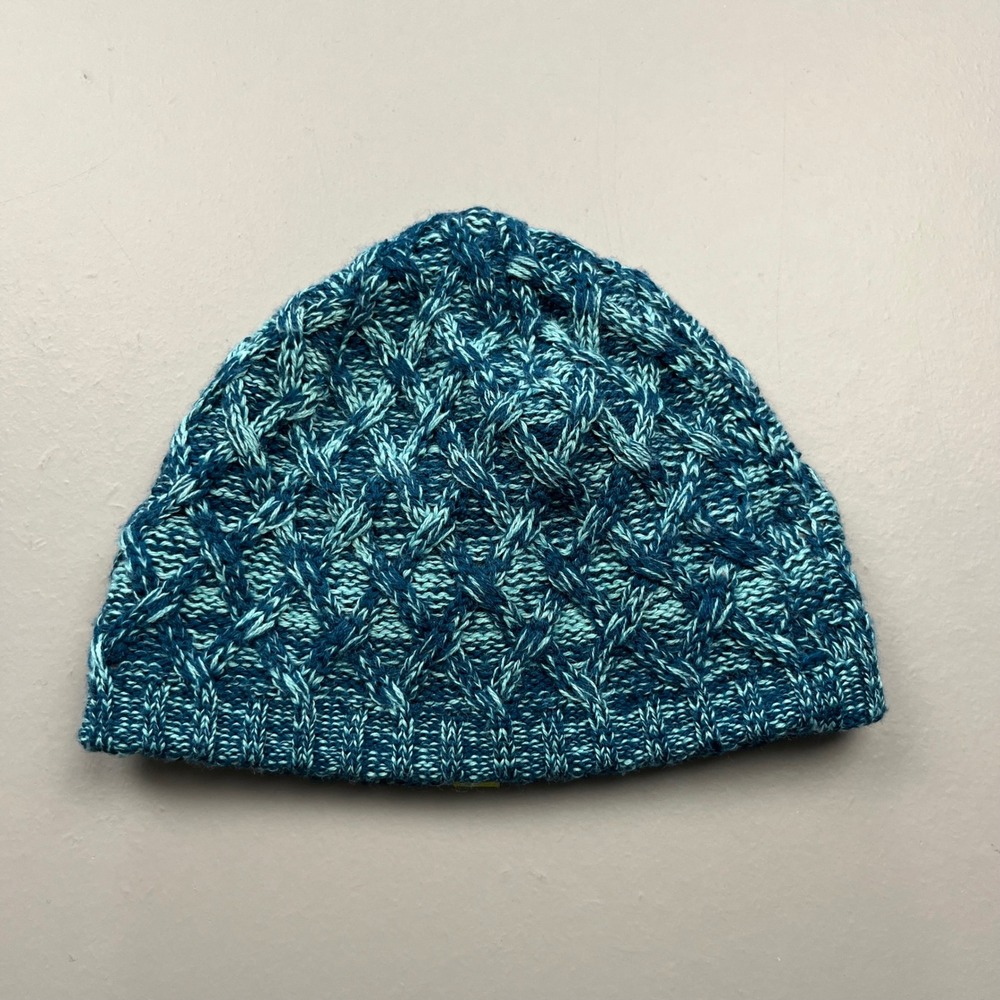 Smartwool Beanie Unisex OSFM Blue Teal Cable Knit Lined Winter Hat SC131 - Picture 2 of 8